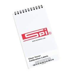 SPI - Calibration Label - Legend: Calibration, English, Orange & White, 1-3/4" Long x 5/8" High, No Coating - Benchmark Tooling