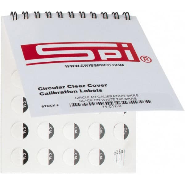 SPI - Calibration Label - Legend: Calibration, English, Black & White, No Coating - Benchmark Tooling
