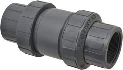 Plast-O-Matic - 2" PVC Check Valve - Inline, FNPT x FNPT, 150 WOG - Benchmark Tooling