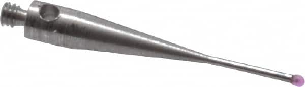 Fowler - 1 mm Ball Diameter, Stainless Steel Stem, M2 Thread, Ruby Point Ball Tip CMM Stylus - 20 mm Overall Length - Benchmark Tooling