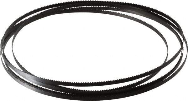 Starrett - 10 TPI, 11' 8" Long x 1/4" Wide x 0.025" Thick, Welded Band Saw Blade - Carbon Steel, Toothed Edge, Raker Tooth Set, Flexible Back, Contour Cutting - Benchmark Tooling