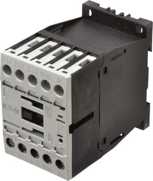 Eaton Cutler-Hammer - 3 Pole, 24 to 27 Coil VDC, 20 Amp, Nonreversible Open Enclosure IEC Contactor - 1 Phase hp: 1 at 115 V, 2 at 200 V, 2 at 230 V, 3 Phase hp: 10 at 460 V, 10 at 575 V, 3 at 200 V, 3 at 230 V, 12 Amp Inductive Load Rating Listed - Benchmark Tooling