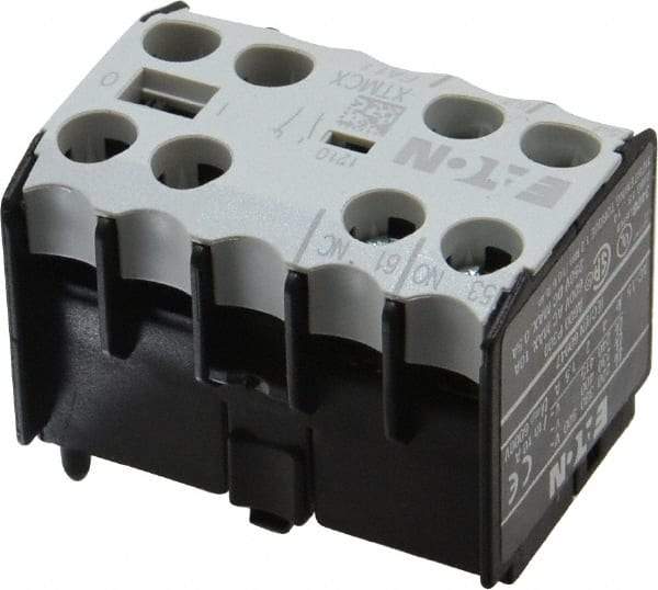 Eaton Cutler-Hammer - 6 to 9 Amp, Contactor Front Mount Auxiliary Contact - For Use with Miniature Contactor and XTRM Miniature Control Relay - Benchmark Tooling