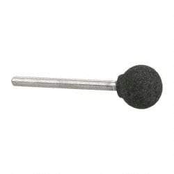 Cratex - 1/2" Max Diam x 1/2" Thick, Shape Code B121, Rubberized Point - Medium Grade, Aluminum Oxide, Mounted - Benchmark Tooling