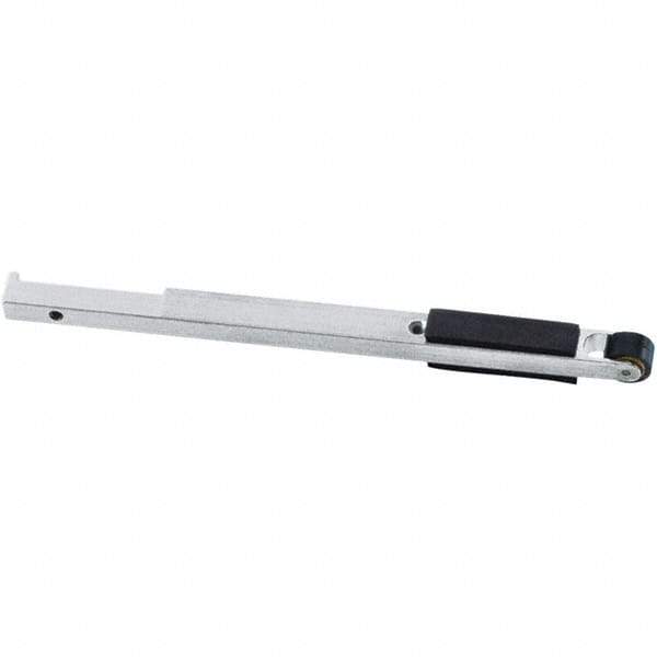 Dynabrade - 3/8" Wide Contact Wheel Assembly Arm - 44" Belt Length x 1/4" Belt Width, Crowned, Rubber, 70" Contact Wheel Diam - Benchmark Tooling