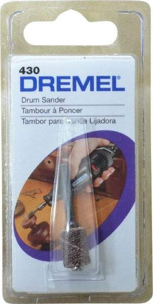 Dremel - 1/2" Wide x 1/4" Diam, Spiral Band Drum - 1/8" Shank Diam, 15,000 RPM - Benchmark Tooling