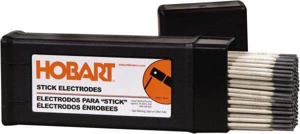 Hobart Welding Products - 14" Long, 1/8" Diam, High Strength Mild Steel Arc Welding Electrode - E7018 - Exact Industrial Supply