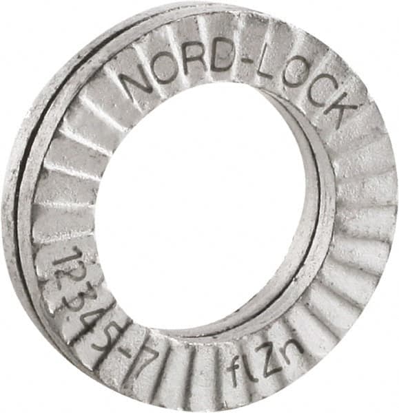Nord-Lock - 7/8", Zinc Flake, Steel Wedge Lock Washer - Grade 2, 0.912 to 0.928" ID - Benchmark Tooling