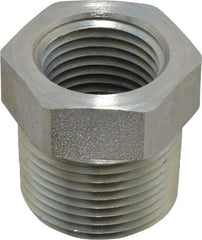 Parker - 3/4 Male Thread x 1/2 Female Thread, Zinc Plated Steel Industrial Pipe Hex Bushing - MNPTF x FNPTF, 5,000 psi - Benchmark Tooling
