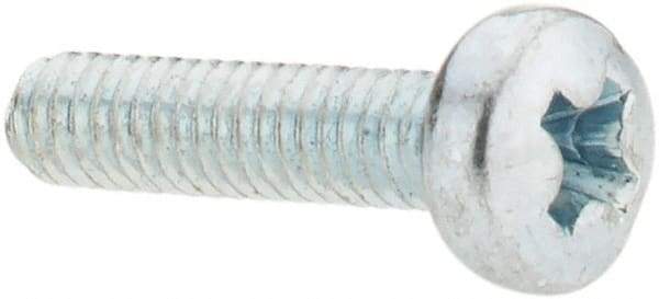Value Collection - M2.5x0.45, 10mm Length Under Head Phillips Drive Machine Screw - Pan Head, Grade 4.8 Steel, Zinc-Plated Finish, Without Washer - Benchmark Tooling