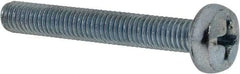 Value Collection - M5x0.80, 35mm Length Under Head Phillips Drive Machine Screw - Pan Head, Grade 4.8 Steel, Zinc-Plated Finish, Without Washer - Benchmark Tooling