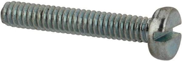 Value Collection - M2x0.40, 12mm Length Under Head Slotted Drive Machine Screw - Cheese Head, Grade 4.8 Steel, Zinc-Plated Finish, Without Washer - Benchmark Tooling