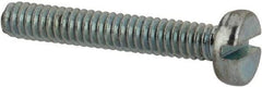 Value Collection - M2x0.40, 12mm Length Under Head Slotted Drive Machine Screw - Cheese Head, Grade 4.8 Steel, Zinc-Plated Finish, Without Washer - Benchmark Tooling