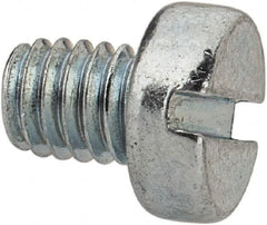 Value Collection - M4x0.70, 5mm Length Under Head Slotted Drive Machine Screw - Cheese Head, Grade 4.8 Steel, Zinc-Plated Finish, Without Washer - Benchmark Tooling