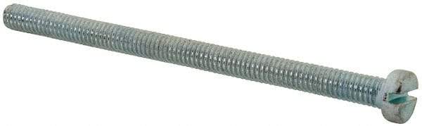 Value Collection - M4x0.70, 60mm Length Under Head Slotted Drive Machine Screw - Cheese Head, Grade 4.8 Steel, Zinc-Plated Finish, Without Washer - Benchmark Tooling