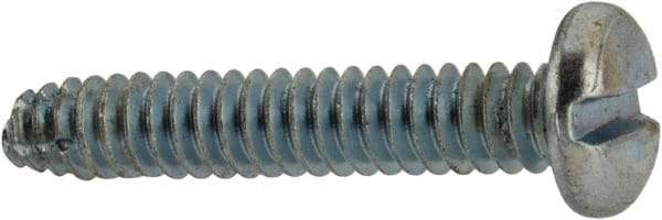 Value Collection - #4-40 UNC Thread, 5/8" Length Under Head, Slotted Drive Steel Thread Cutting Screw - Pan Head, Grade 2, Point Type F, Zinc-Plated Finish - Benchmark Tooling
