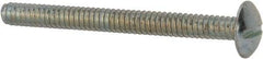 Value Collection - #6-32 UNC, 1-1/2" Length Under Head Slotted Drive Machine Screw - Truss Head, Grade 2 Steel, Zinc-Plated Finish, Without Washer - Benchmark Tooling