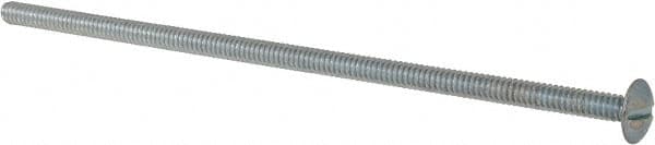 Value Collection - #6-32 UNC, 4" Length Under Head Slotted Drive Machine Screw - Truss Head, Grade 2 Steel, Zinc-Plated Finish, Without Washer - Benchmark Tooling