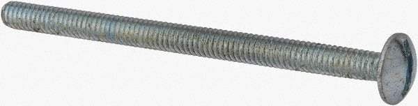 Value Collection - #8-32 UNC, 2-1/2" Length Under Head Slotted Drive Machine Screw - Truss Head, Grade 2 Steel, Zinc-Plated Finish, Without Washer - Benchmark Tooling