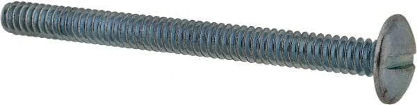 Value Collection - #10-24 UNC, 2-1/4" Length Under Head Slotted Drive Machine Screw - Truss Head, Grade 2 Steel, Zinc-Plated Finish, Without Washer - Benchmark Tooling