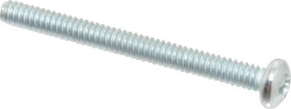 Value Collection - #4-40 UNC, 1-1/4" Length Under Head Phillips Drive Machine Screw - Pan Head, Grade 2 Steel, Zinc-Plated Finish, Without Washer - Benchmark Tooling