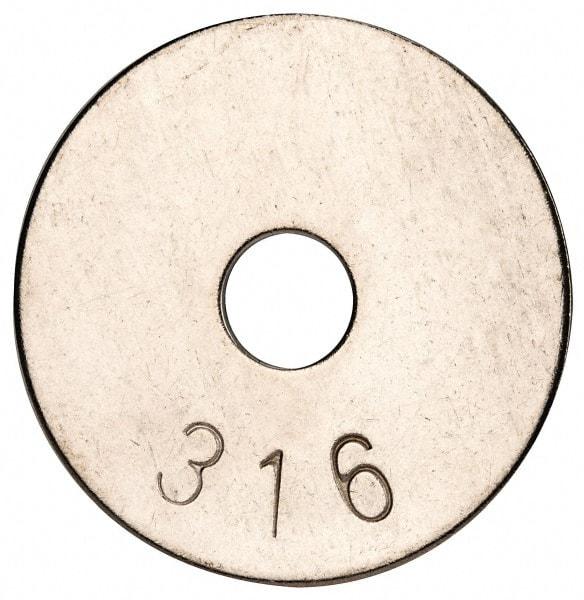 Value Collection - 5/16" Screw, Grade 316 Stainless Steel Fender Flat Washer - 0.336" ID x 1-1/2" OD, 0.069" Thick, Plain Finish - Benchmark Tooling