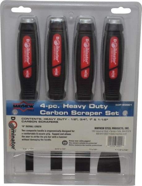 Mayhew - Stiff Carbon Steel 1-Edge Heavy-Duty Carbon Scraper Set - Benchmark Tooling