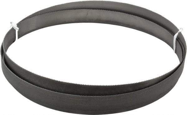 Lenox - 10 to 14 TPI, 9' 7-1/2" Long x 1" Wide x 0.035" Thick, Welded Band Saw Blade - Bi-Metal, Toothed Edge, Modified Raker Tooth Set, Flexible Back, Contour Cutting - Benchmark Tooling