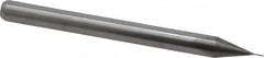 Kyocera - 0.015", 0.045" LOC, 1/8" Shank Diam, 1-1/2" OAL, 2 Flute, Solid Carbide Square End Mill - Single End, Uncoated, Spiral Flute, 30° Helix, Centercutting, Right Hand Cut, Right Hand Flute, Series 1610 - Benchmark Tooling