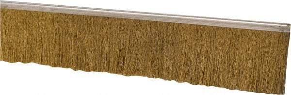 PRO-SOURCE - 1/2" Back Strip Brush Width, Stainless Steel Back Strip Brush - 2" Bristle Length, Brass, 72" OAL - Benchmark Tooling