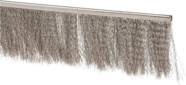 PRO-SOURCE - 5/16" Back Strip Brush Width, Stainless Steel Back Strip Brush - 4" Bristle Length, Stainless Steel, 72" OAL - Benchmark Tooling