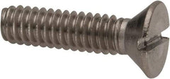 Value Collection - 1/4-20 UNC, 1" OAL Slotted Drive Machine Screw - Flat Head, Grade 316 Stainless Steel, Uncoated, Without Washer - Benchmark Tooling