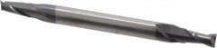 Accupro - 3/32", 3/16" LOC, 1/8" Shank Diam, 1-1/2" OAL, 2 Flute, Solid Carbide Square End Mill - Double End, AlTiN Finish, Spiral Flute, 30° Helix, Centercutting, Right Hand Cut, Right Hand Flute - Benchmark Tooling