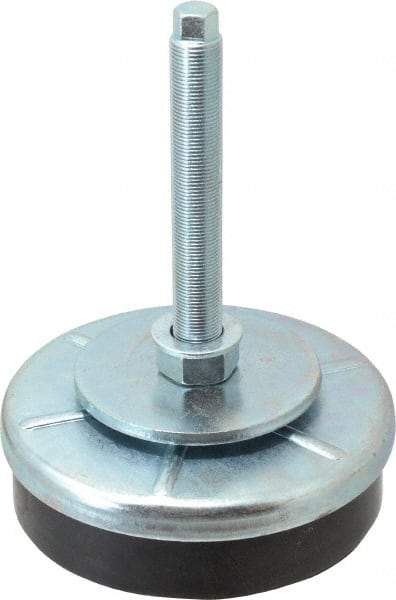 Royal Products - M20 x 1.50 Bolt Thread, Stud Mount Leveling Pad & Mount - 11,000 Max Lb Capacity, 7-3/4" Base Diam - Benchmark Tooling