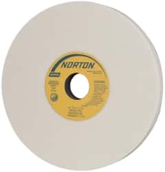 Norton - 8" Diam x 1-1/4" Hole x 3/4" Thick, I Hardness, 60 Grit Surface Grinding Wheel - Aluminum Oxide, Type 1, Medium Grade, 3,600 Max RPM, Vitrified Bond, No Recess - Benchmark Tooling