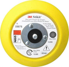 3M - 5" Diam Adhesive/PSA Disc Backing Pad - 3/4" Shank Diam, Medium Density, 10,000 RPM - Benchmark Tooling