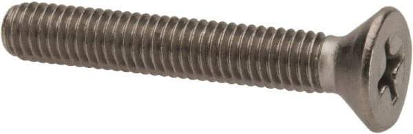 Value Collection - #10-32 UNF, 1-1/4" OAL Phillips Drive Machine Screw - Flat Head, Grade 316 Stainless Steel, Uncoated, Without Washer - Benchmark Tooling