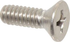 Value Collection - 1/4-20 UNC, 3/4" OAL Phillips Drive Machine Screw - Flat Head, Grade 316 Stainless Steel, Uncoated, Without Washer - Benchmark Tooling