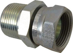 Eaton - 1 - 11-1/2 Male Thread x 1 - 11-1/2 Female Thread, Steel Industrial Pipe Adapter - MNPT x FNPSM, 2,500 psi - Benchmark Tooling