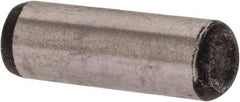 Value Collection - 1/8" Diam x 3/8" Pin Length Alloy Steel Oversized Dowel Pin - C 50-58 Hardness, 3,200 Lb Breaking Strength, 1 Beveled & 1 Rounded End - Benchmark Tooling