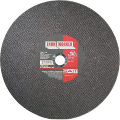 Sait - 14" Aluminum Oxide Cutoff Wheel - 3/32" Thick, 1" Arbor, 4,400 Max RPM, Use with Chop Saws - Benchmark Tooling