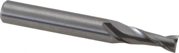 OSG - 4.5mm, 11mm LOC, 6mm Shank Diam, 45mm OAL, 2 Flute, Solid Carbide Square End Mill - Single End, Uncoated, Spiral Flute, 30° Helix, Centercutting, Right Hand Cut, Right Hand Flute, Series 8120 - Benchmark Tooling