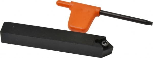 Kennametal - SCMC, Neutral Cut, 0° Lead Angle, 1/2" Shank Height x 1/2" Shank Width, Neutral Rake Indexable Turning Toolholder - 3-1/2" OAL, CC..32.5. Insert Compatibility, Series Screw-On - Benchmark Tooling