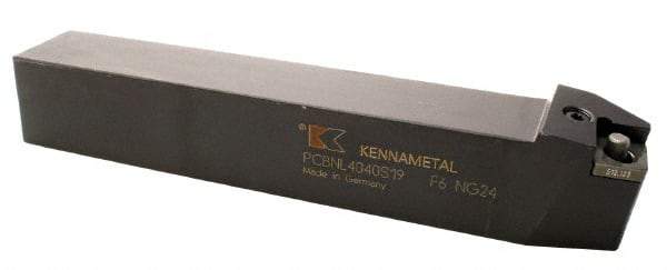 Kennametal - PCBN, Right Hand Cut, 5° Lead Angle, 25mm Shank Height x 25mm Shank Width, Negative Rake Indexable Turning Toolholder - 150mm OAL, CN..1204.. Insert Compatibility, Series Kenlever - Benchmark Tooling