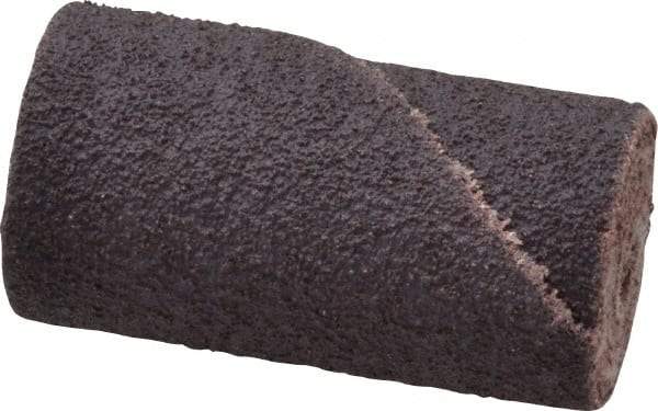 Merit Abrasives - 3/4" Max Roll Diam x 1-1/2" OAL, 80 Grit Aluminum Oxide Straight Cartridge Roll - 3/16" Pilot Hole Diam, Medium Grade - Benchmark Tooling