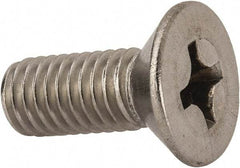 Value Collection - 3/8-16 UNC, 1" OAL Phillips Drive Machine Screw - Flat Head, Grade 316 Stainless Steel, Uncoated, Without Washer - Benchmark Tooling