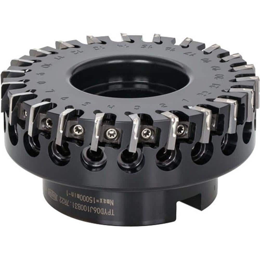 Indexable Square-Shoulder Face Mill: TPYD06M160B40.0R34, 40.0000″ Arbor Hole Dia, Uses 34, YDEN Inserts, Through Coolant, Series TPYD