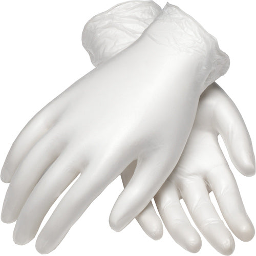 100-2824/S CE Single Use Gloves - Co-Polymer Vinyl - Class 10 - 9 1/2 In Length - 5 mil - Powder Free - Exact Industrial Supply