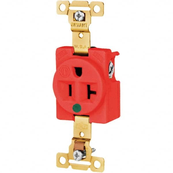 Bryant Electric - Straight Blade Receptacles Receptacle Type: Single Receptacle Grade: Hospital - Benchmark Tooling