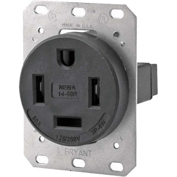Bryant Electric - Straight Blade Receptacles Receptacle Type: Single Receptacle Grade: Industrial - Benchmark Tooling